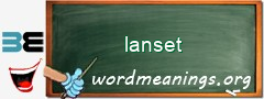 WordMeaning blackboard for lanset